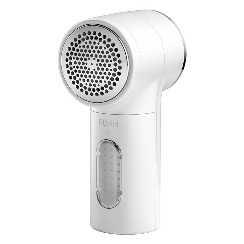 White fabric shaver on a white background
