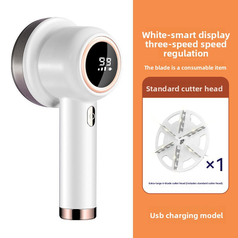 Rechargeable Fabric Lint Shaver with Digital Display